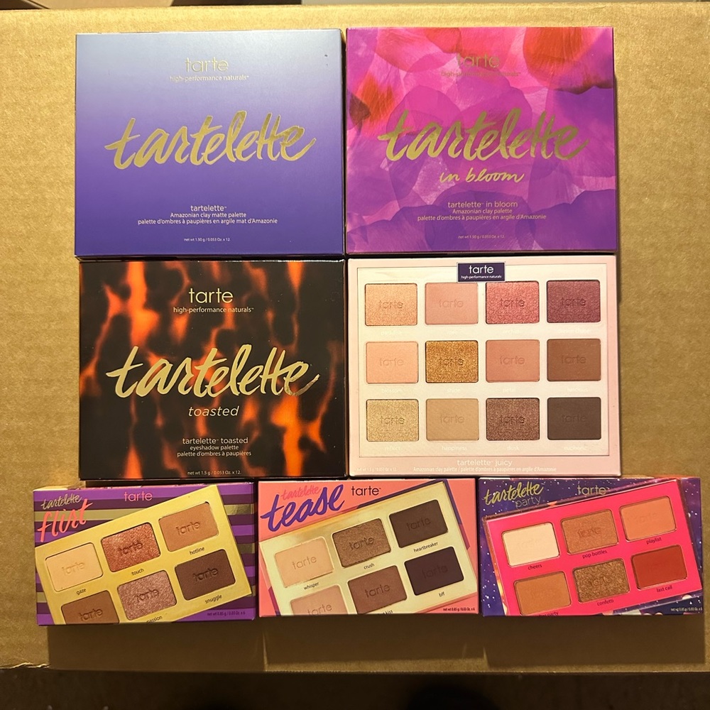 Set Of 7 Tarte Eyeshadow Palettes